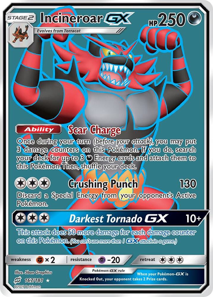 Incineroar GX 167/181 (SM - Team Up)  - Holofoil