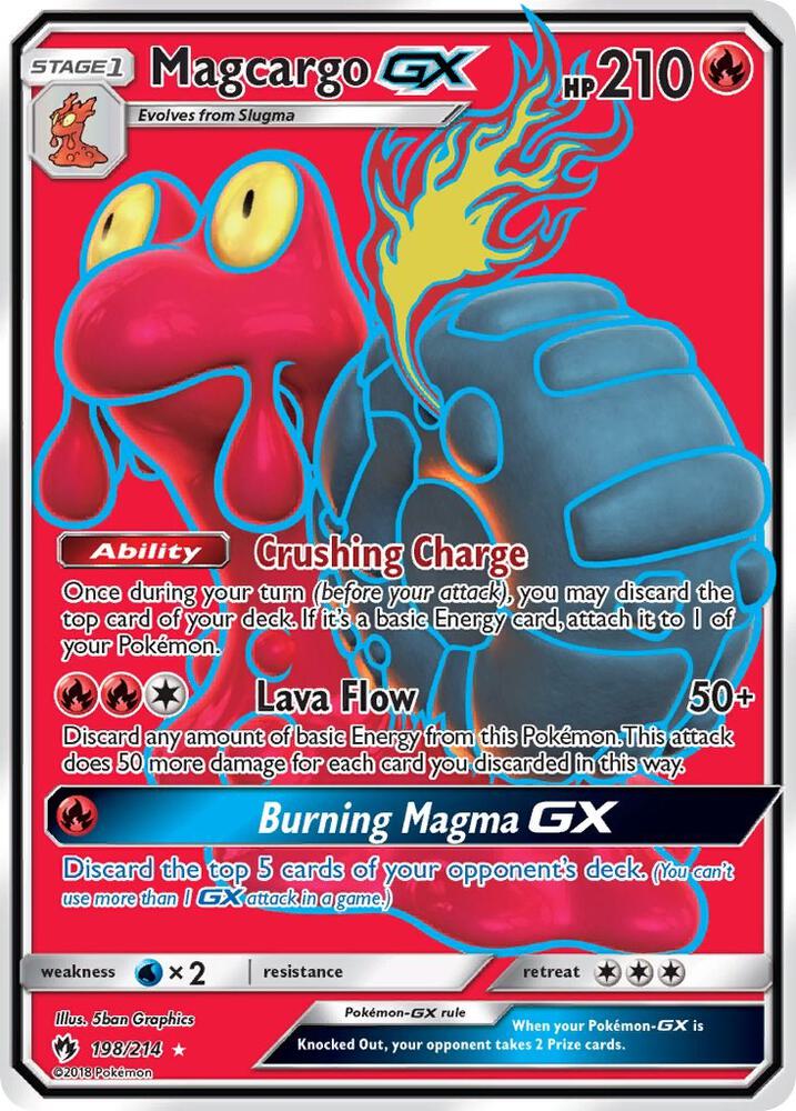 Magcargo GX 198/214 (SM - Lost Thunder)  - Holofoil