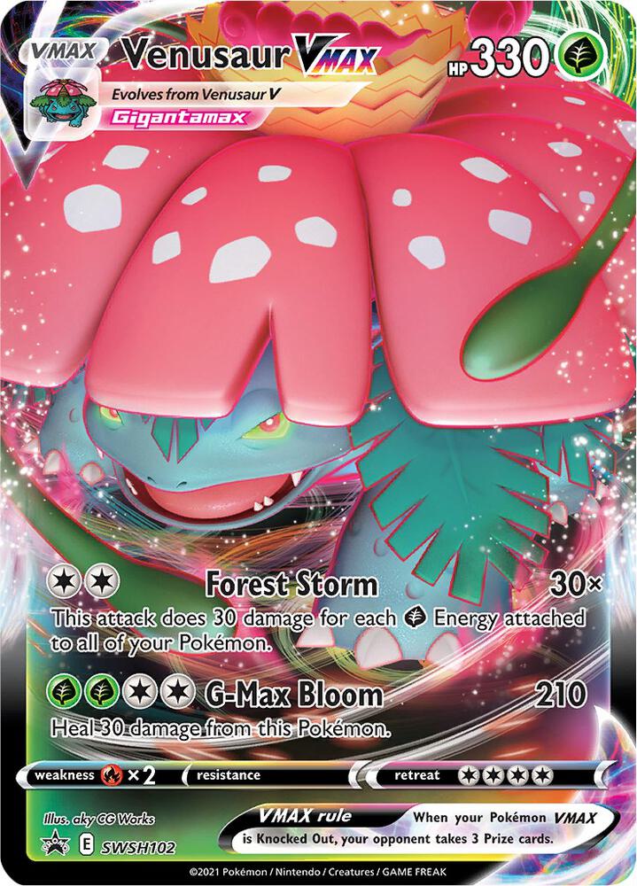 Venusaur VMAX SWSH102 (SWSH: Sword & Shield Promo Cards)  - Holofoil