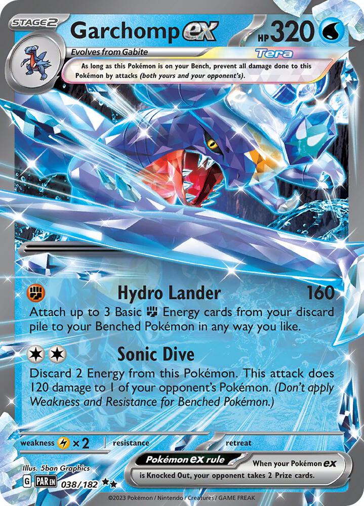 Garchomp ex 038/182 (SV04: Paradox Rift)  - Holofoil