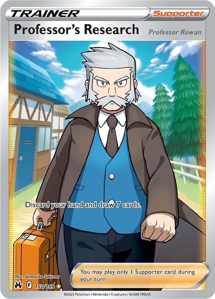 Professors Research Professor Rowan Full Art 150/159 (SWSH: Crown Zenith)  - Holofoil