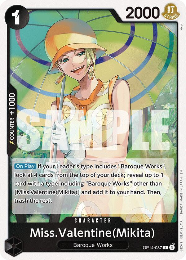 Miss.Valentine(Mikita) OP14-087 (The Azure Sea's Seven)  - Foil