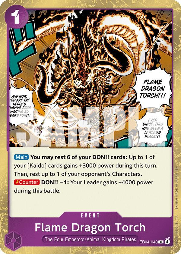 Flame Dragon Torch EB04-040 (The Azure Sea's Seven)  - Foil