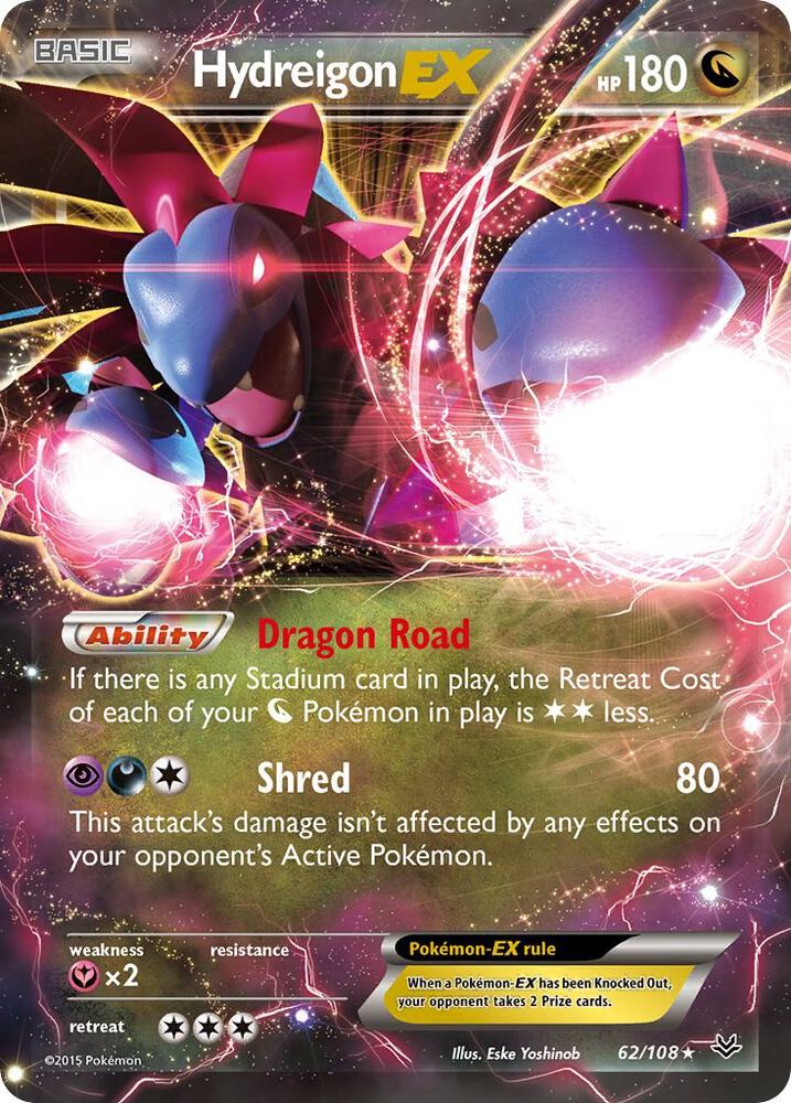 Hydreigon EX 62/108 (XY - Roaring Skies)  - Holofoil