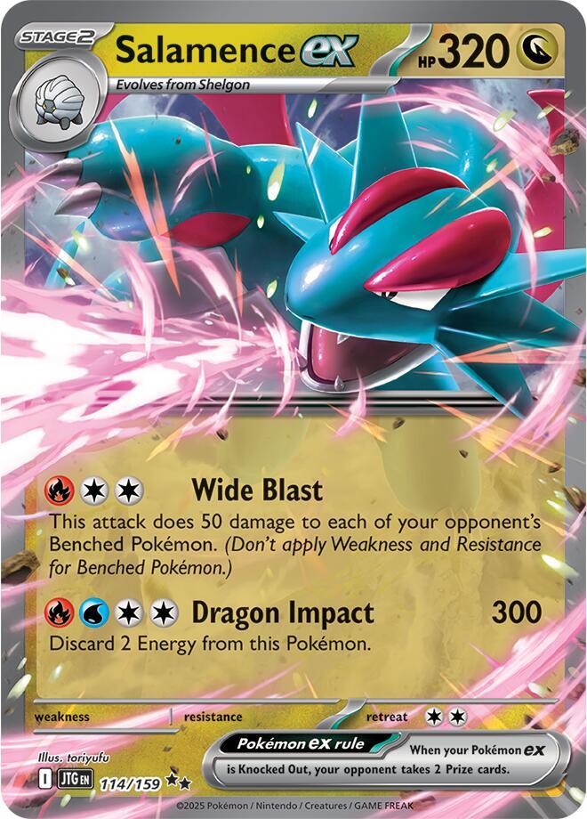 Salamence ex 114/159 (SV09: Journey Together)  - Holofoil