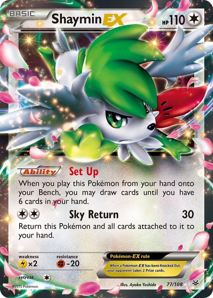 Shaymin EX 77/108 (XY - Roaring Skies)  - Holofoil