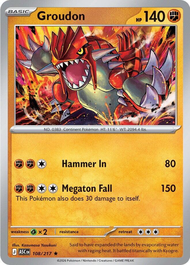 Groudon 108/217 (ME: Ascended Heroes)  - Holofoil