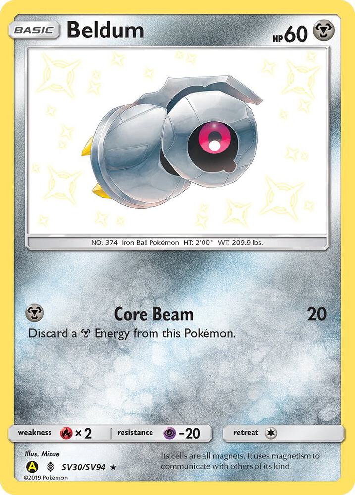Beldum SV30/SV94 (Hidden Fates: Shiny Vault)  - Holofoil