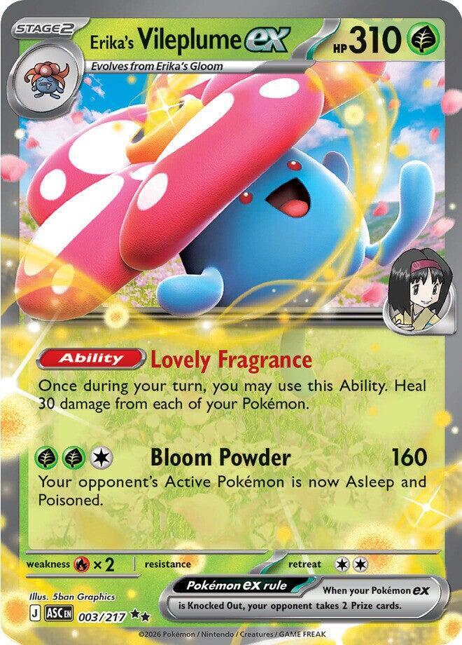Erika's Vileplume ex 003/217 (ME: Ascended Heroes)  - Holofoil