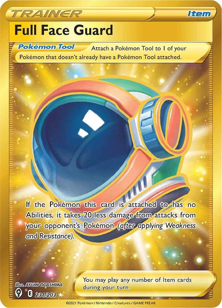 Full Face Guard Secret 231/203 (SWSH07: Evolving Skies)  - Holofoil