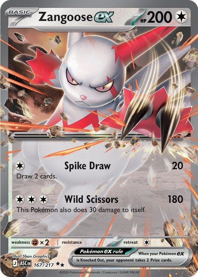 Zangoose ex 167/217 (ME: Ascended Heroes)  - Holofoil