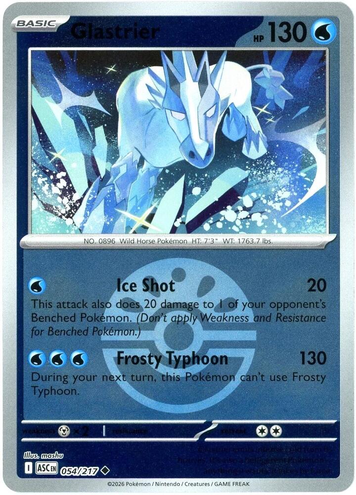 Glastrier 054/217 (ME: Ascended Heroes)  - Friend Ball Holofoil