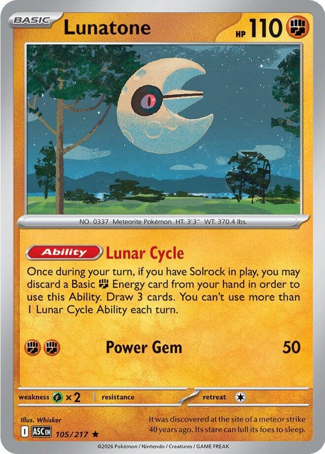 Lunatone 105/217 (ME: Ascended Heroes)  - Holofoil