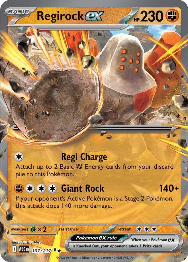Regirock ex 107/217 (ME: Ascended Heroes)  - Holofoil