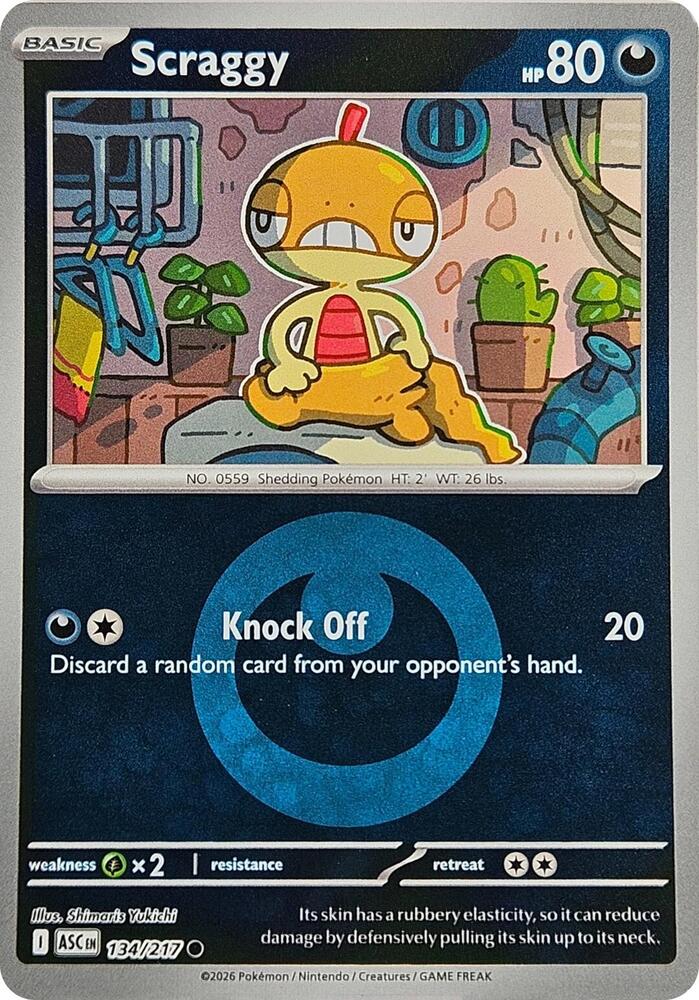 Scraggy 134/217 (ME: Ascended Heroes)  - Energy Holofoil
