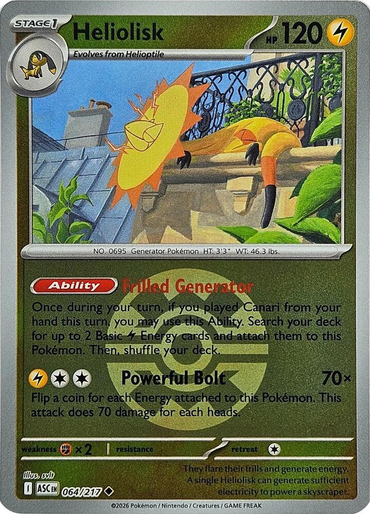 Heliolisk 064/217 (ME: Ascended Heroes)  - Quick Ball Holofoil