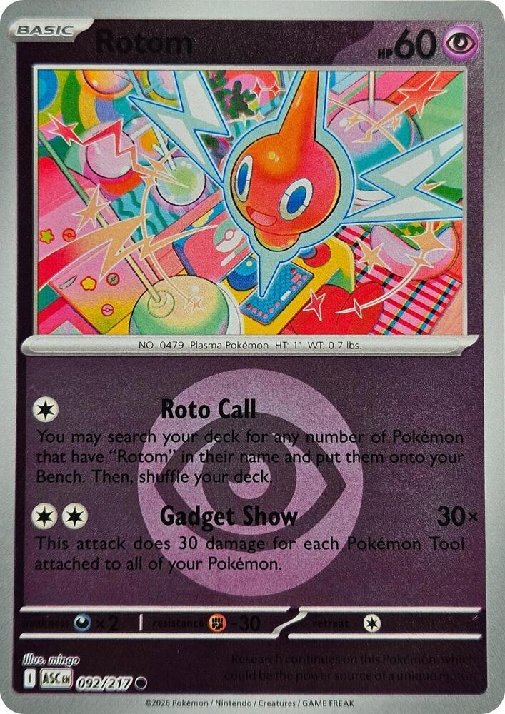 Rotom 092/217 (ME: Ascended Heroes)  - Energy Holofoil