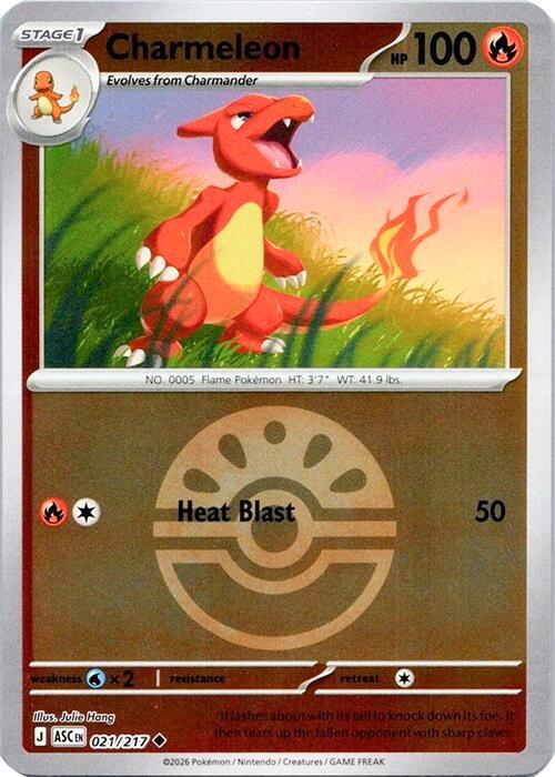 Charmeleon 021/217 (ME: Ascended Heroes)  - Friend Ball Holofoil
