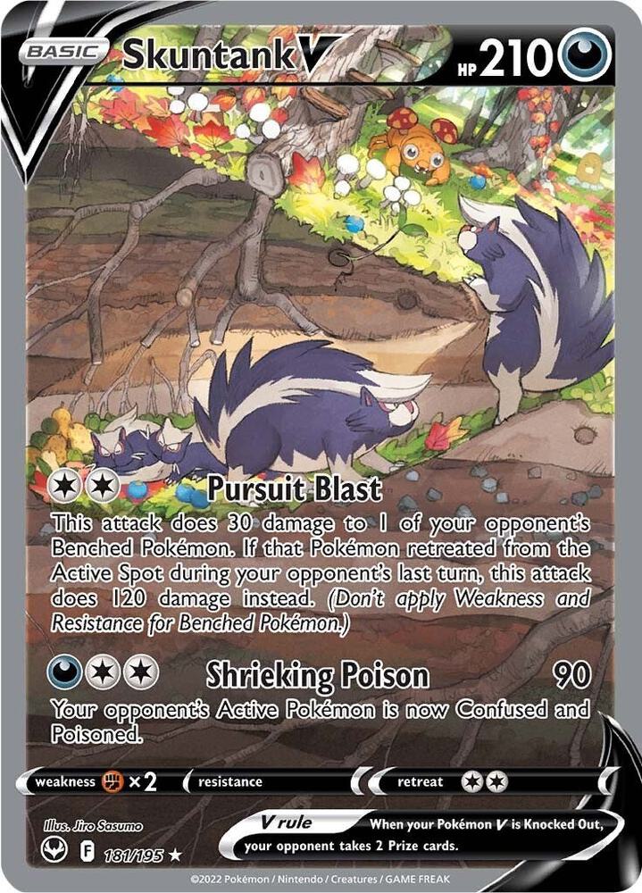 Skuntank V 181/195 (SWSH12: Silver Tempest)  - Holofoil