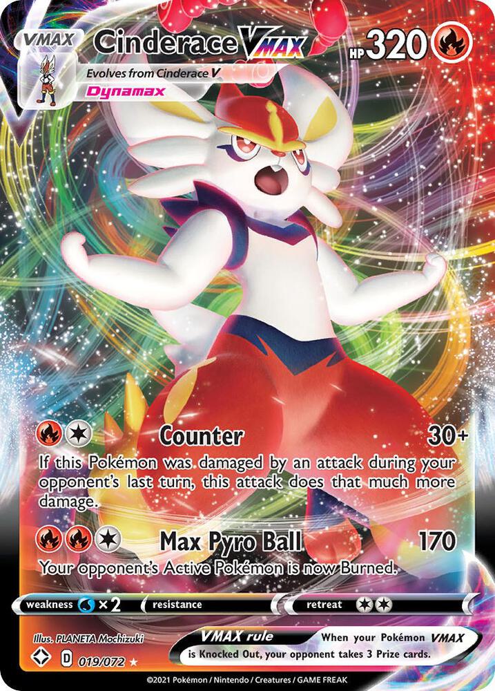 Cinderace VMAX 019/072 (Shining Fates)  - Holofoil