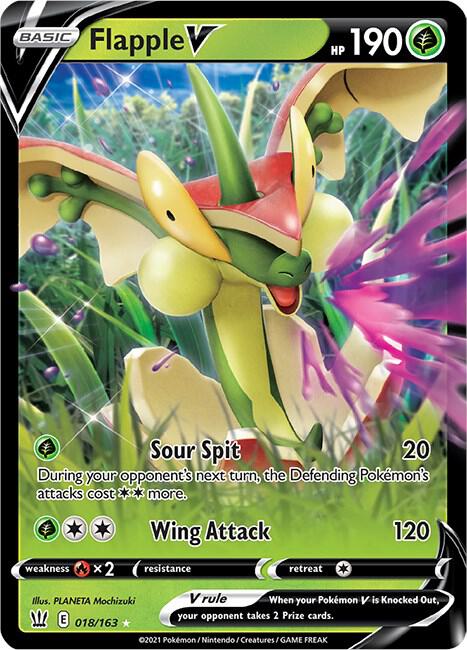 Flapple V 018/163 (SWSH05: Battle Styles)  - Holofoil
