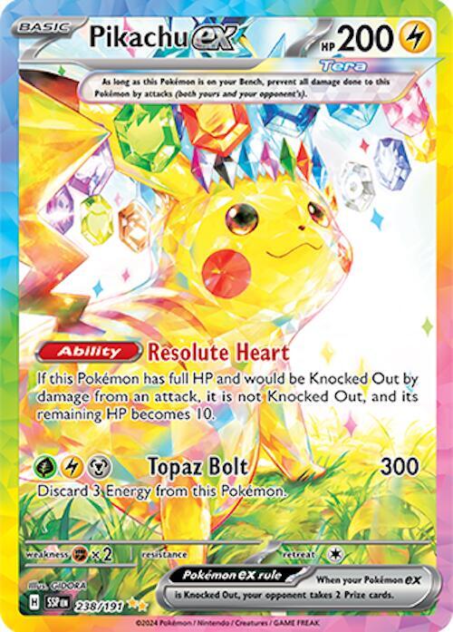 Pikachu ex 238/191 (SV08: Surging Sparks)  - Holofoil