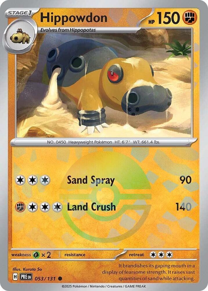 Hippowdon 053/131 (SV: Prismatic Evolutions)  - Poke Ball Holofoil