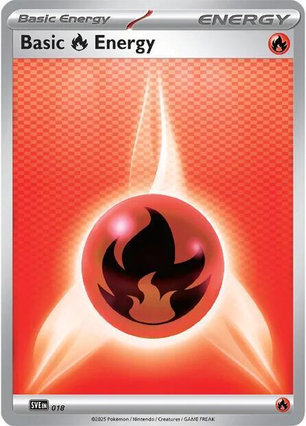Basic Fire Energy 018 (SVE: Scarlet & Violet Energies)  - Reverse Holofoil