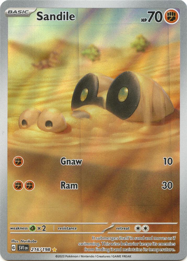 Sandile 216/198 (SV01: Scarlet & Violet Base Set)  - Holofoil