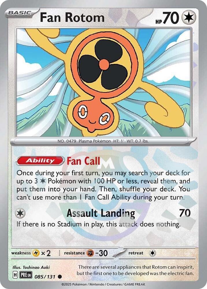 Fan Rotom 085/131 (SV: Prismatic Evolutions)  - Master Ball Holofoil