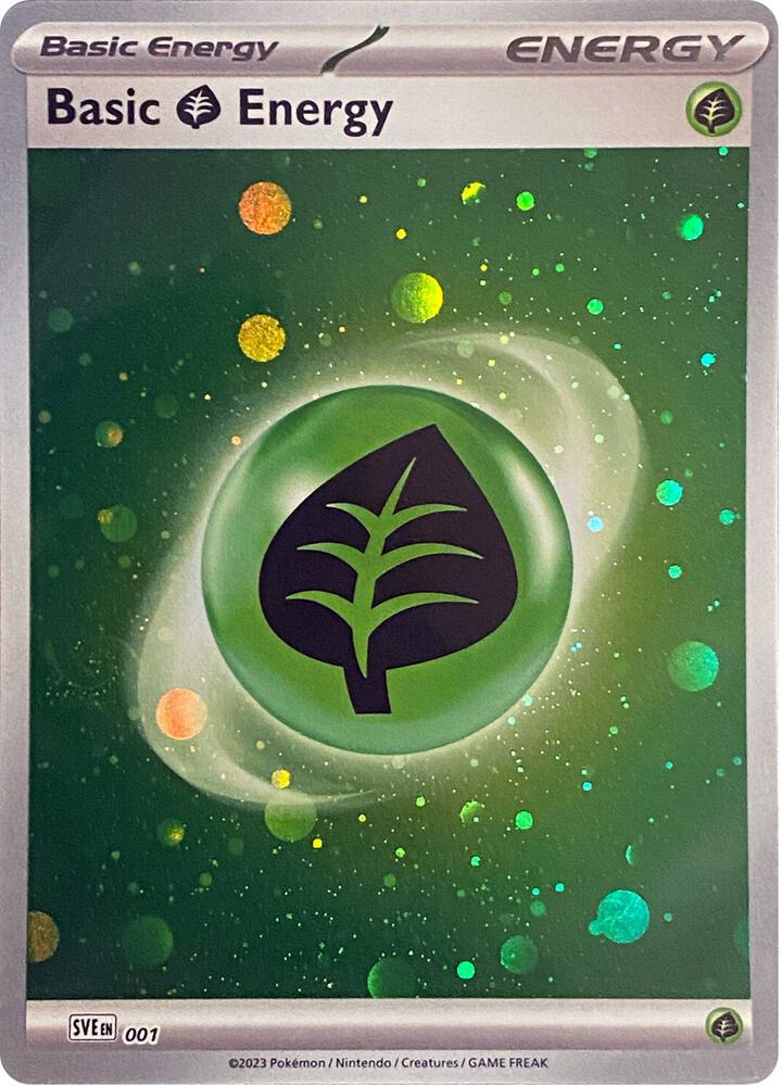 Basic Grass Energy 001 (SVE: Scarlet & Violet Energies)  - Cosmo Holofoil