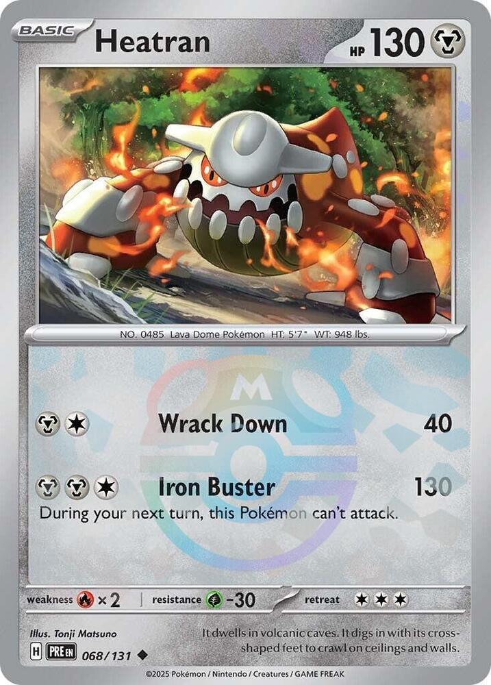 Heatran 068/131 (SV: Prismatic Evolutions)  - Master Ball Holofoil