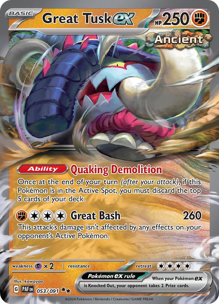 Great Tusk ex 053/091 (SV: Paldean Fates)  - Holofoil