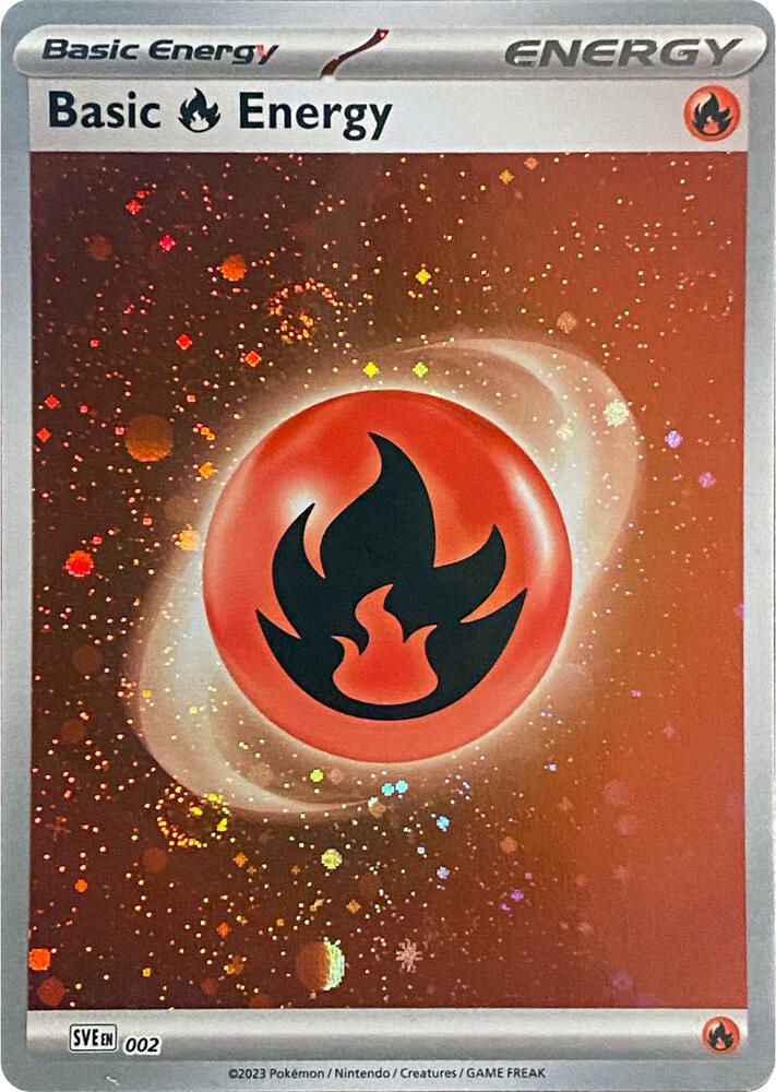 Basic Fire Energy Cosmos Holo 002 (SVE: Scarlet & Violet Energies)  - Cosmo Holofoil