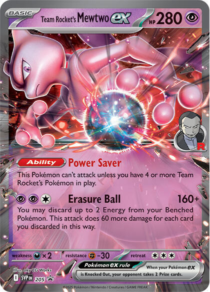 Team Rocket's Mewtwo ex 205 (SV: Scarlet & Violet Promo Cards)  - Holofoil