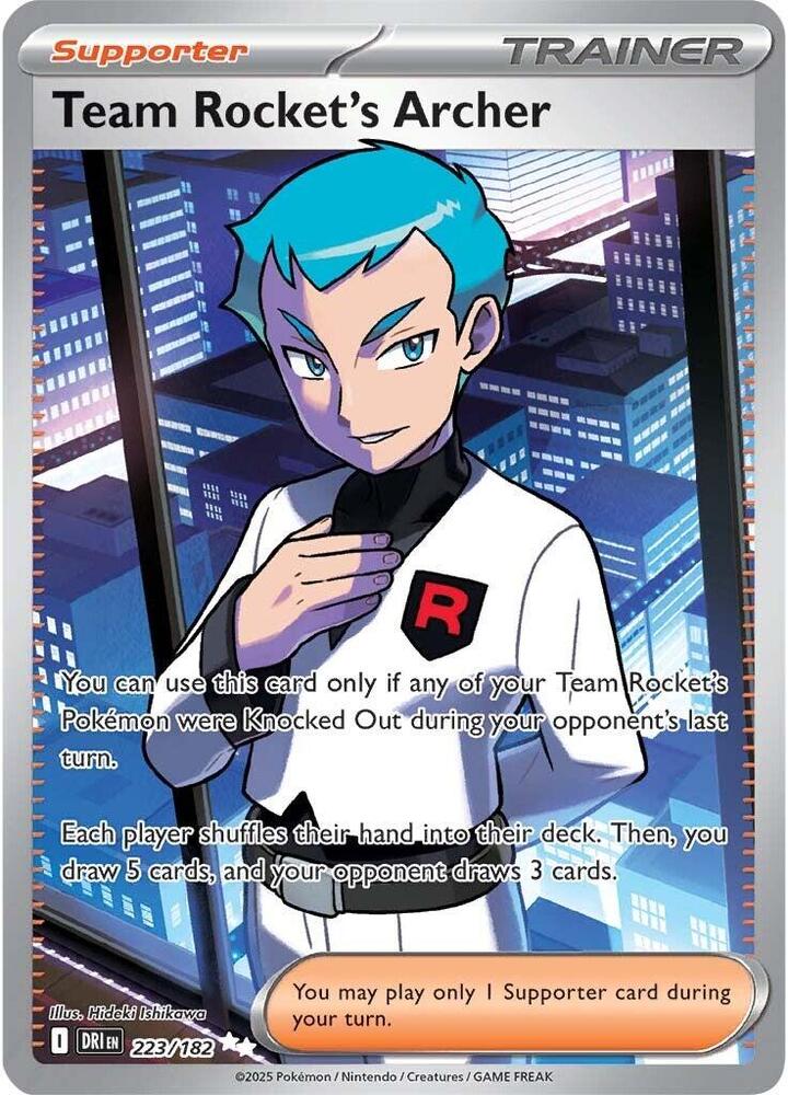 Team Rocket's Archer 223/182 (SV10: Destined Rivals)  - Holofoil