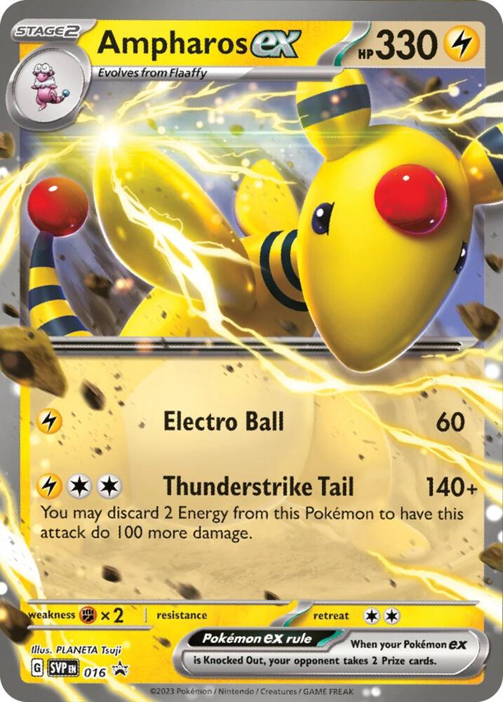 Ampharos ex 016 (SV: Scarlet & Violet Promo Cards)  - Holofoil