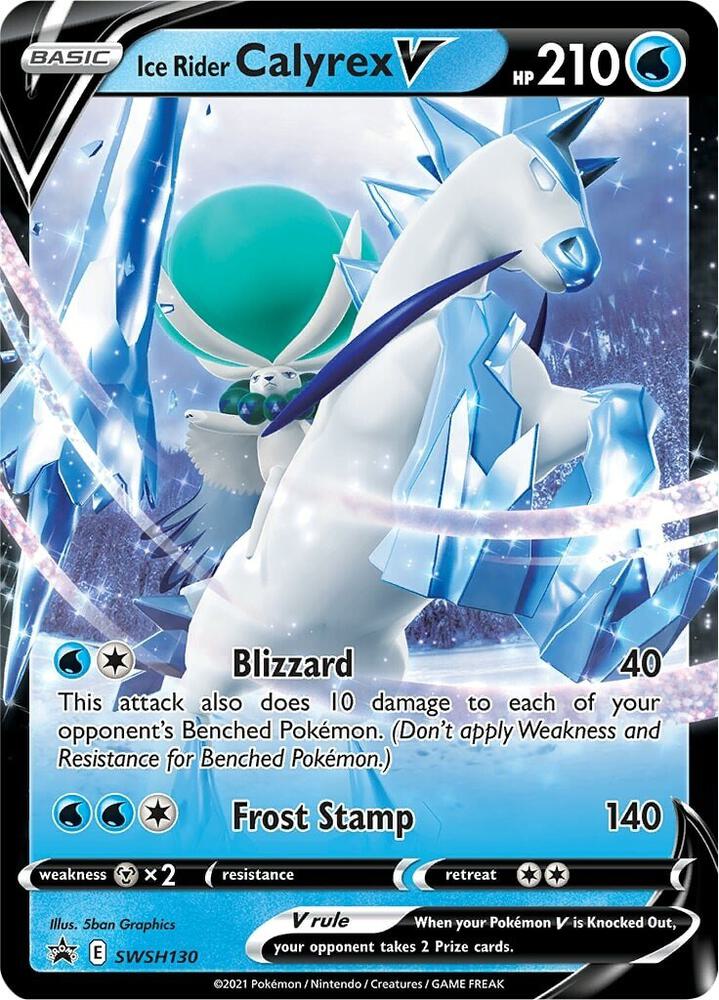 Ice Rider Calyrex V SWSH130 (SWSH: Sword & Shield Promo Cards)  - Holofoil