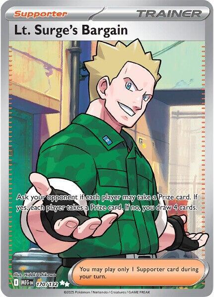 Lt. Surge's Bargain 170/132 (ME01: Mega Evolution)  - Holofoil