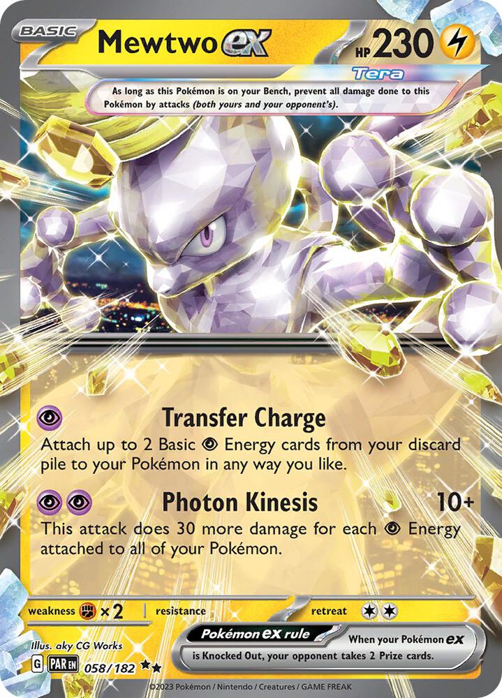 Mewtwo ex 058/182 (SV04: Paradox Rift)  - Holofoil