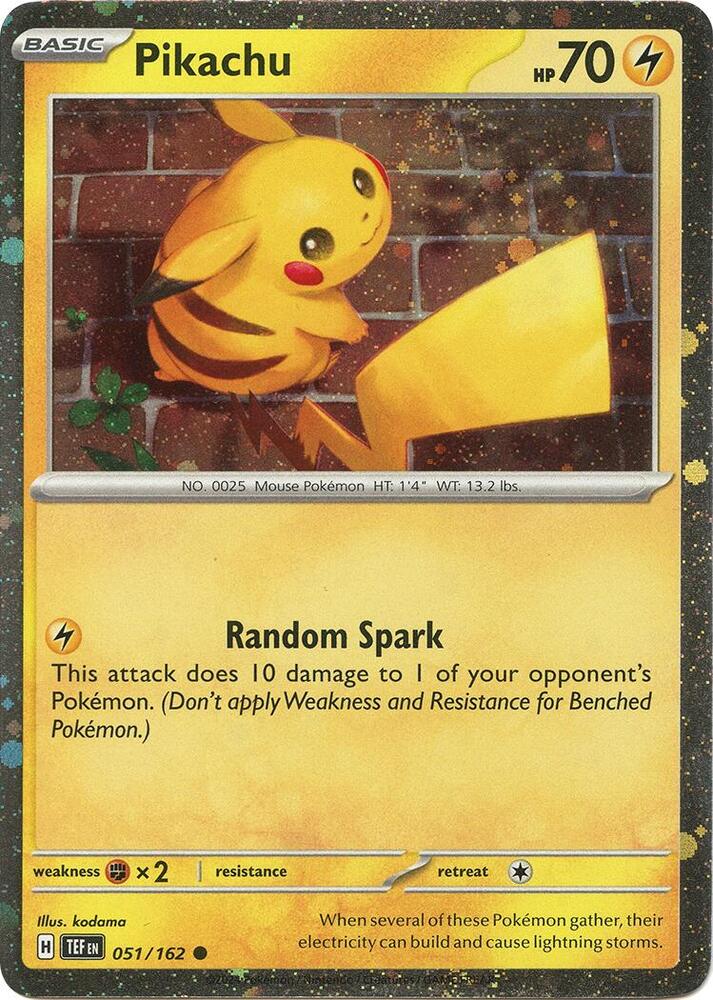 Pikachu 051/162 (Miscellaneous Cards & Products)  - Cosmo Holofoil