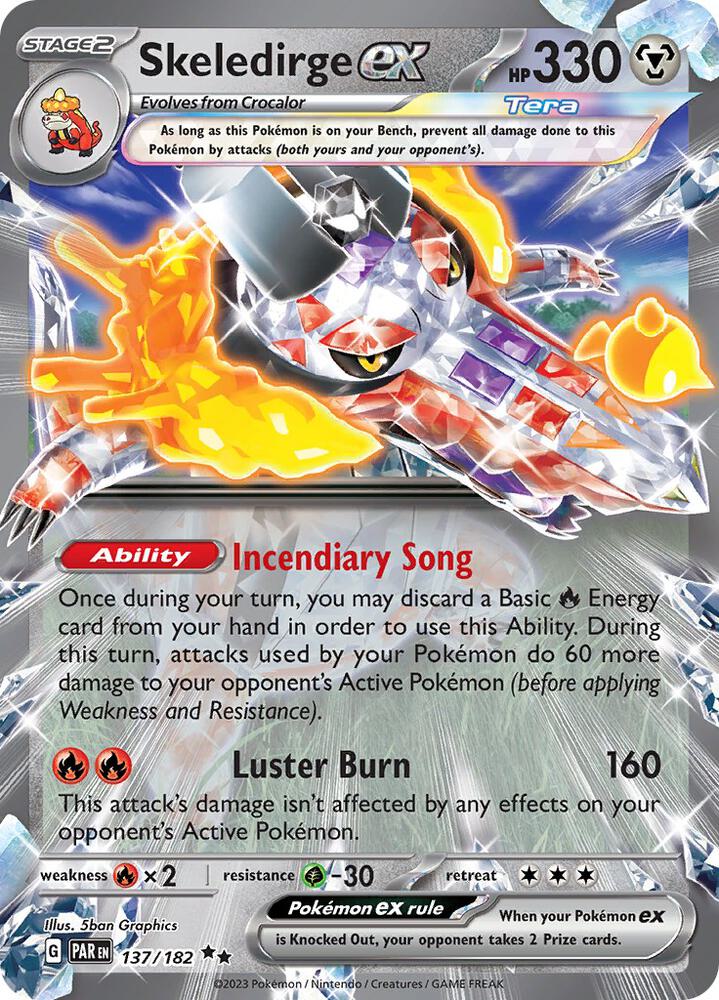 Skeledirge ex 137/182 (SV04: Paradox Rift)  - Holofoil