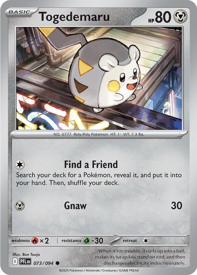 Togedemaru 073/094 (ME02: Phantasmal Flames)  - Reverse Holofoil