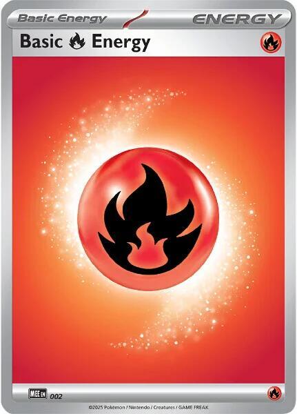 Basic Fire Energy 2 (MEE: Mega Evolution Energies)  - Reverse Holofoil