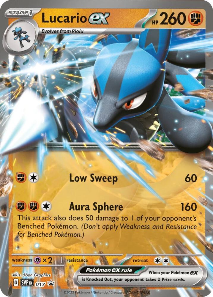 Lucario ex 017 (SV: Scarlet & Violet Promo Cards)  - Holofoil