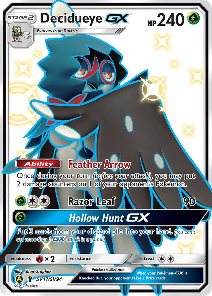 Decidueye GX SV47/SV94 (Hidden Fates: Shiny Vault)  - Holofoil