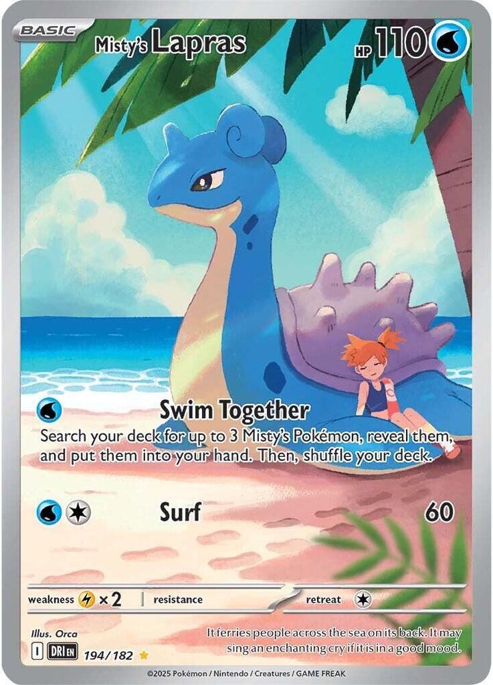 Misty's Lapras  194/182 (SV10: Destined Rivals)  - Holofoil