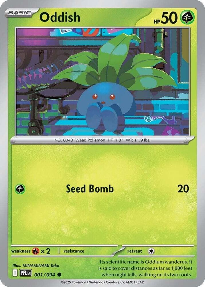 Oddish 001/094 (ME02: Phantasmal Flames)  - Reverse Holofoil
