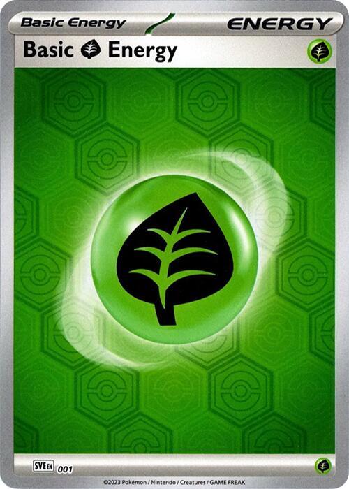 Basic Grass Energy 001 (SV: Shrouded Fable)  - Reverse Holofoil