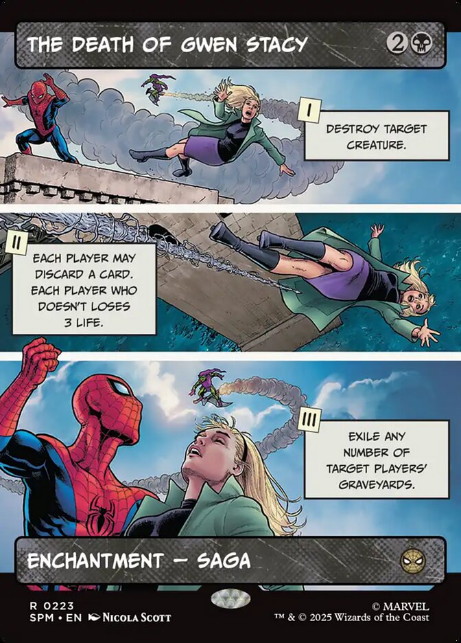 The Death of Gwen Stacy 223/198 (Marvel's Spider-Man)  - Showcase Foil